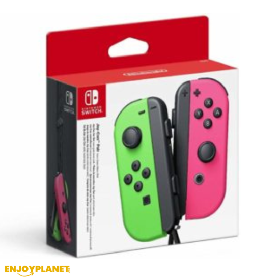 Manettes Nintendo Switch Joy-Con gauche vert néon & droite rose néon | Maroc 1