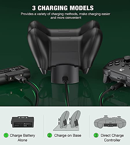 Rechargeables Batterie Manette pour Xbox One, Dr.VIVA 4 × 1500mAh Chargeur  Manette Station pour Xbox Series X Kit Play & Charge Accessoires pour Xbox  Series X, S/Xbox One X