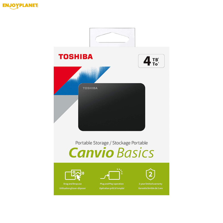 Toshiba Canvio Basics 2022 2,5 4 To USB 3.2 Noir