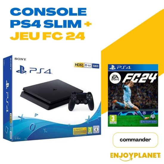 Console PS4 Slim avec Jeu FC 24 Prix Maroc ENJOYPLANET