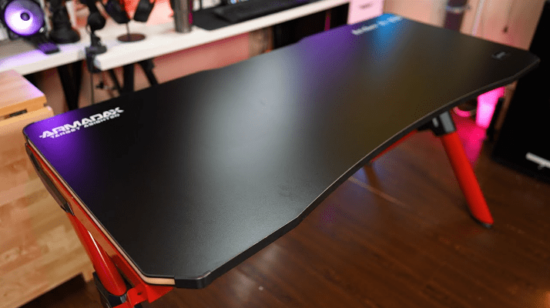 Table Gaming RGB Noir & rouge