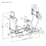 Dimensions de siege de simulation